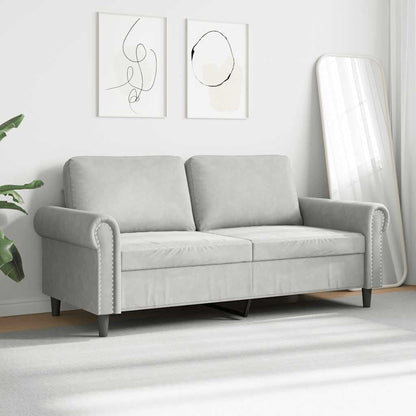 265211 - VIDA XL Divan 2-Vendësh Gri i Çelët 140 cm Kadife