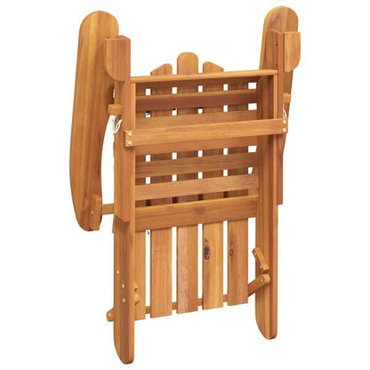 333187 - Karrige kopshti Adirondack me mbështetëse për këmbët, prej druri të fortë akacie