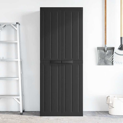 280241 - VIDAXL Dollap Plastike Ruajtjeje për Jashtë, i Zi 65x37x165 cm PP