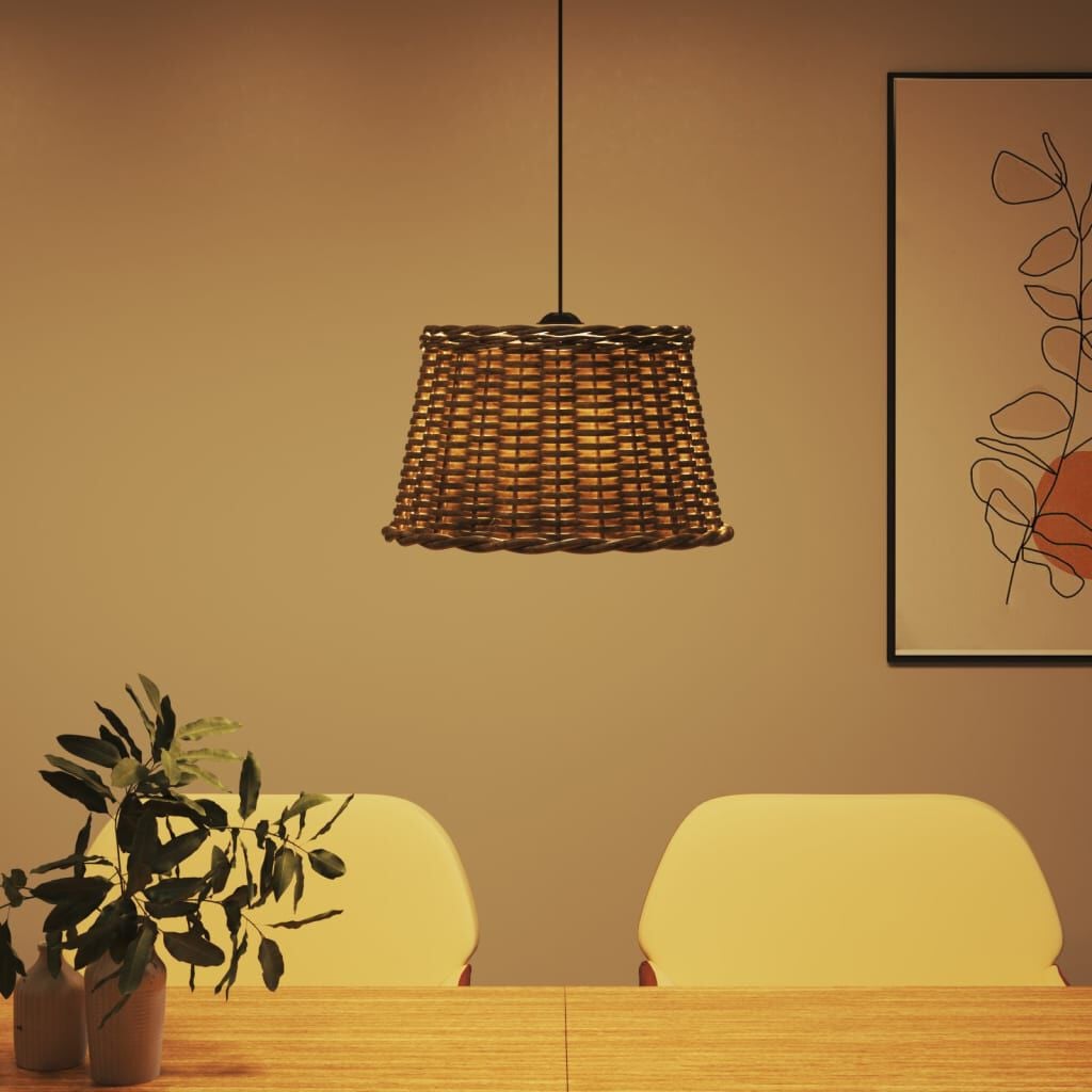 280242 - VIDAXL Llambë Tavani Ngjyrë Kafe Ø45x28 cm prej xunkthi