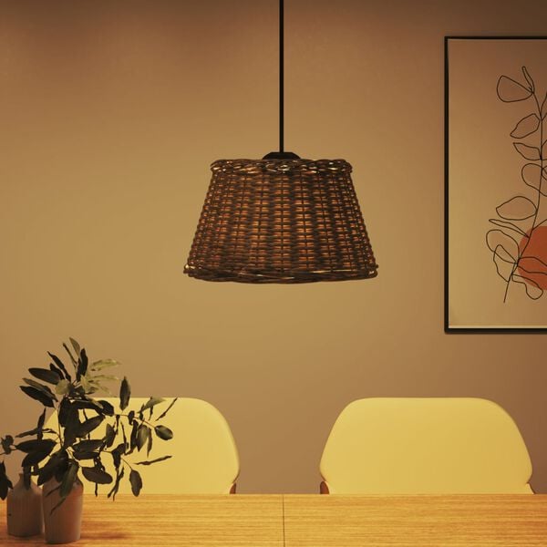 244576 - VIDAXL Llambë Tavani Ngjyrë Kafe Ø50x30 cm prej xunkthi