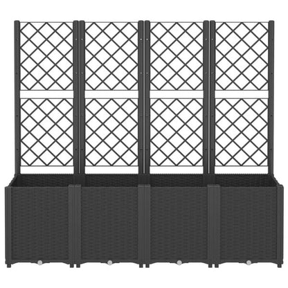 334181 - VIDAXL Vazo Kopshti me Raft të Zi 160x40x140 cm PP