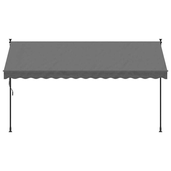 334182 - VIDAXL Tendë e tërheqshme Antracit 350x150 cm Pëlhurë dhe çelik