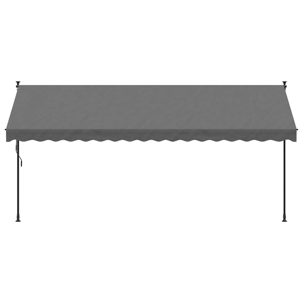 280253 - VIDAXL Tendë e tërheqshme Antracit 400x150 cm Pëlhurë dhe çelik