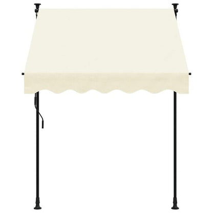 333236 - VIDA XL Tendë e tërheqshme krem 150x150 cm, Pëlhurë dhe çelik