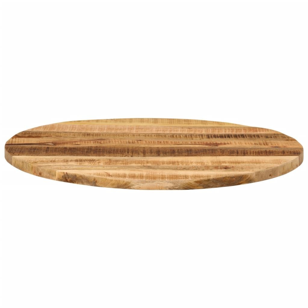 280255 - VIDAXL Sipërfaqe Tavoline Ø 90x2,5 cm e Rrumbullakët prej Druri të Masturbuar Mango e Ashpër