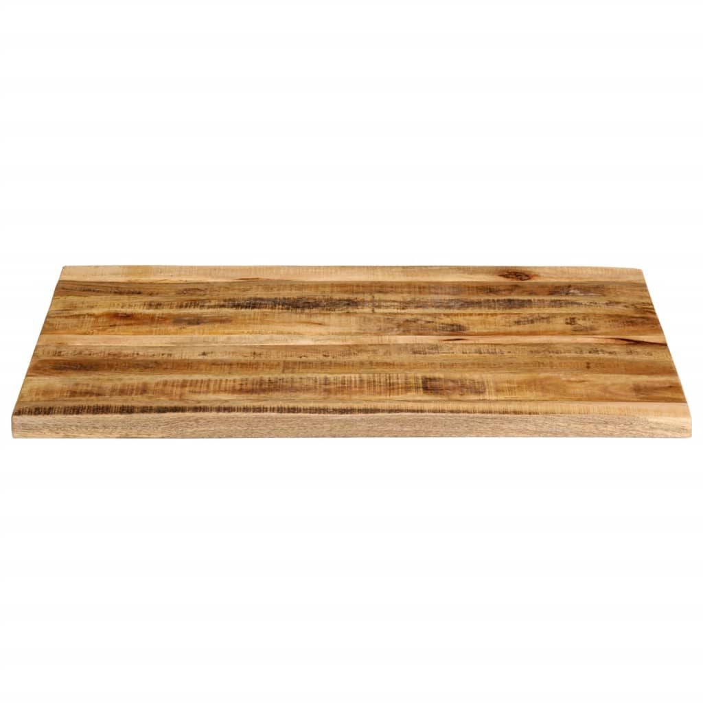 265238 - VIDAXL Sipërfaqe Tavoline 90x80x2,5 cm Dru i Masturbuar me Skaje Live, Mango e Ashpër