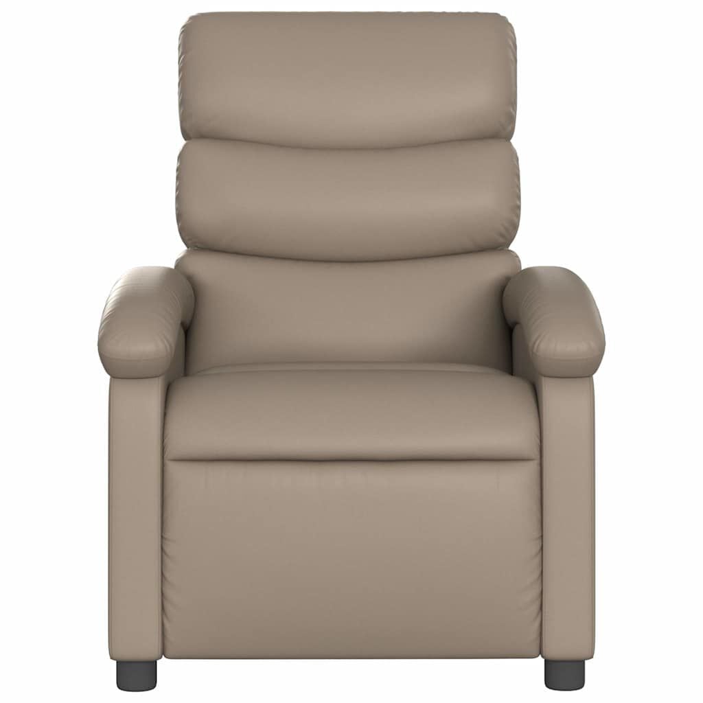 280264 - VIDA XL Karrige me mbështetëse Cappuccino prej lëkure artificiale