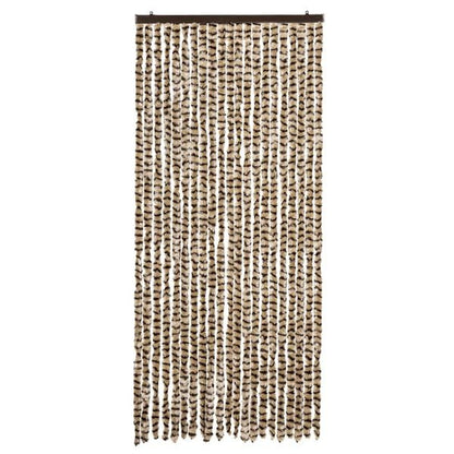 291269 - VIDAXL Perde me Miza, Bezhë dhe Kafe 90x200 cm, Shenille