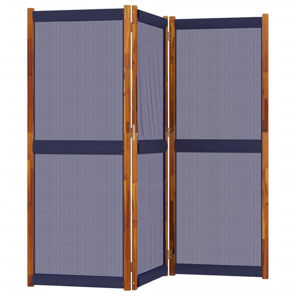 291286 - VIDAXL Ndarës Dhome me 3 Panele, Blu e Errët 210x180 cm
