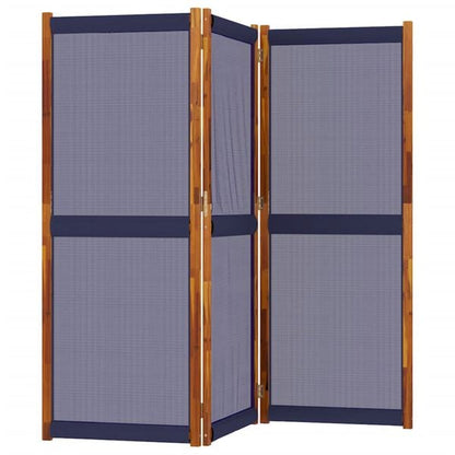 291286 - VIDAXL Ndarës Dhome me 3 Panele, Blu e Errët 210x180 cm