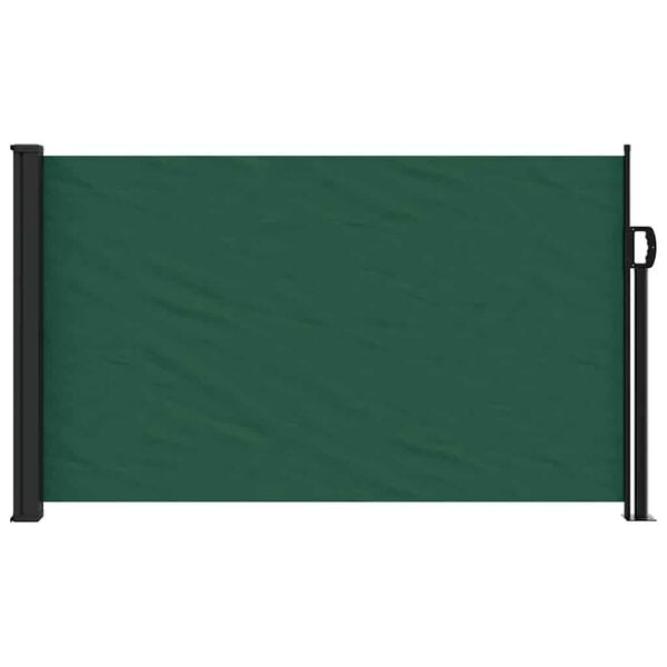 291291 - VIDAXL Tendë anësore e tërheqshme, jeshile e errët 120x500 cm
