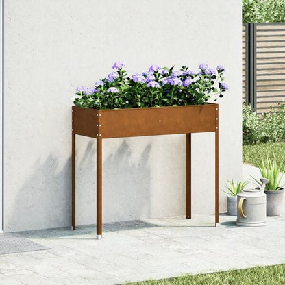 291300 - VIDAXL Vazo Kopshti 100,5x40,5x90 cm Çelik i Rezistent ndaj Motit