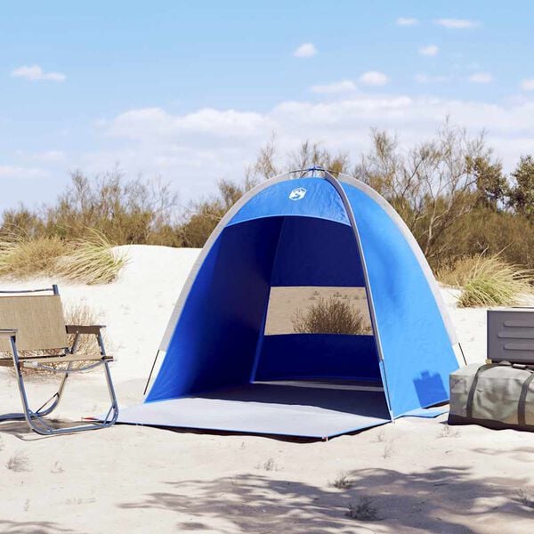 334245 - VIDA XL Tendë plazhi për 3 persona ngjyrë blu azure e papërshkueshme nga uji