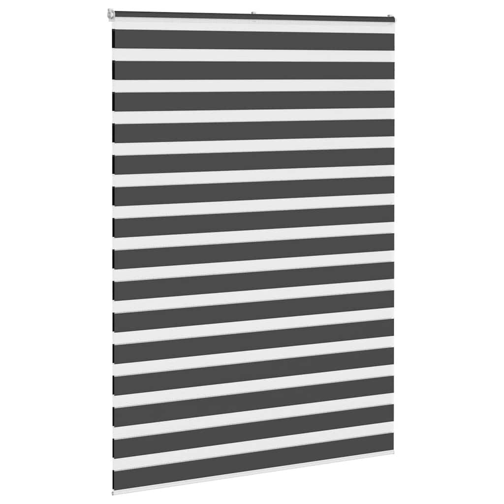265310 - VIDAXL Perde Zebra e Zezë 155x200 cm Poliester
