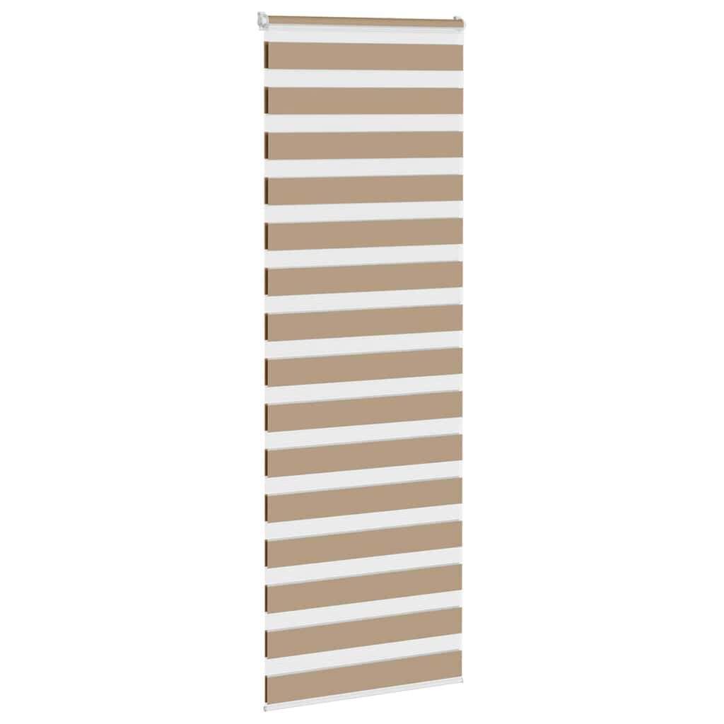 280342 - VIDAXL Perde Zebra Ngjyrë Kafe Rërë 70x230 cm, Gjerësia e pëlhurës 65,9 cm, Poliester