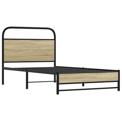 265327 - VIDA XL Kornizë shtrati pa dyshek 90x190 cm, dru i projektuar Sonoma Lis