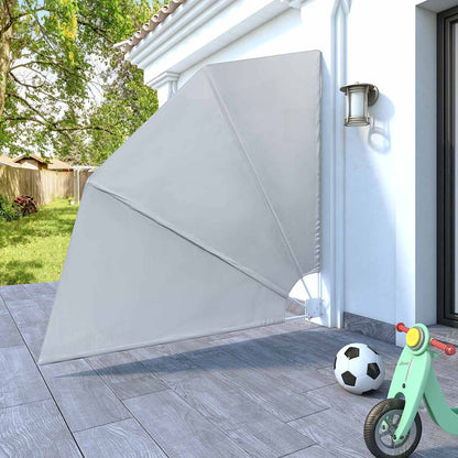 265590 - vidaXL Tendë Anësore e Palosshme për Ballkon 140x140 cm Ngjyrë Gri
