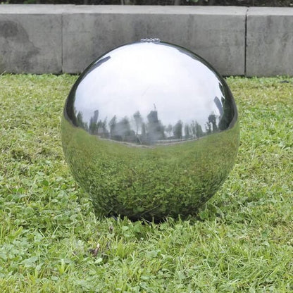 291356 - VIDAXL Sferë Shatërvani Kopshti me LED, Çelik Inoks, 30 cm