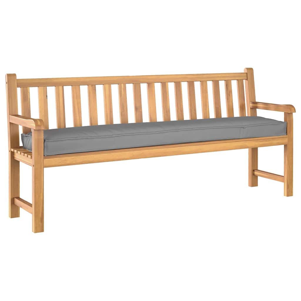 265344 - VIDAXL Jastëk Palete për Bankë Gri 200x40x8 cm Pëlhurë Oxford