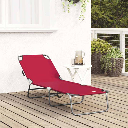 280399 - vidaXL Karrige e Palosshme e Ngjyrë e Kuqe 188 x 57 x 86.5 cm Poliester