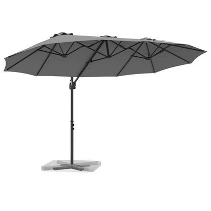 265354 - vidaXL Çadër Dielli Antracit 372 x 198 x 243 cm Poliester dhe Alumini