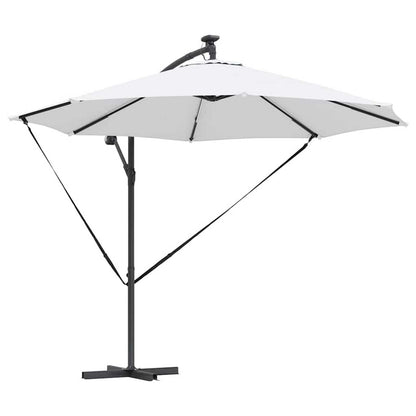 265355 - vidaXL Çadër Ngjyrë Rërë 294 x 294 x 248 cm Poliester dhe Alumini