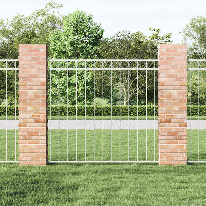 280402 - vidaXL Element Gardhi ASSEN i Bardhë 170 x 150 cm Çelik