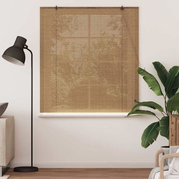 334321 - VidaXL Perde me Rrotull Ngjyrë Kafe 140 x 160 cm Bambu
