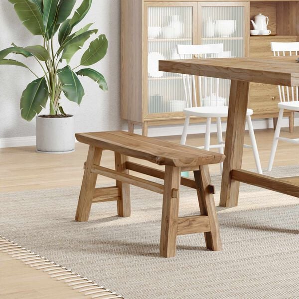 291390 - VIDA XL Stol Natyral 100 x 29 x 43.5 cm Dru Tiku i Fortë