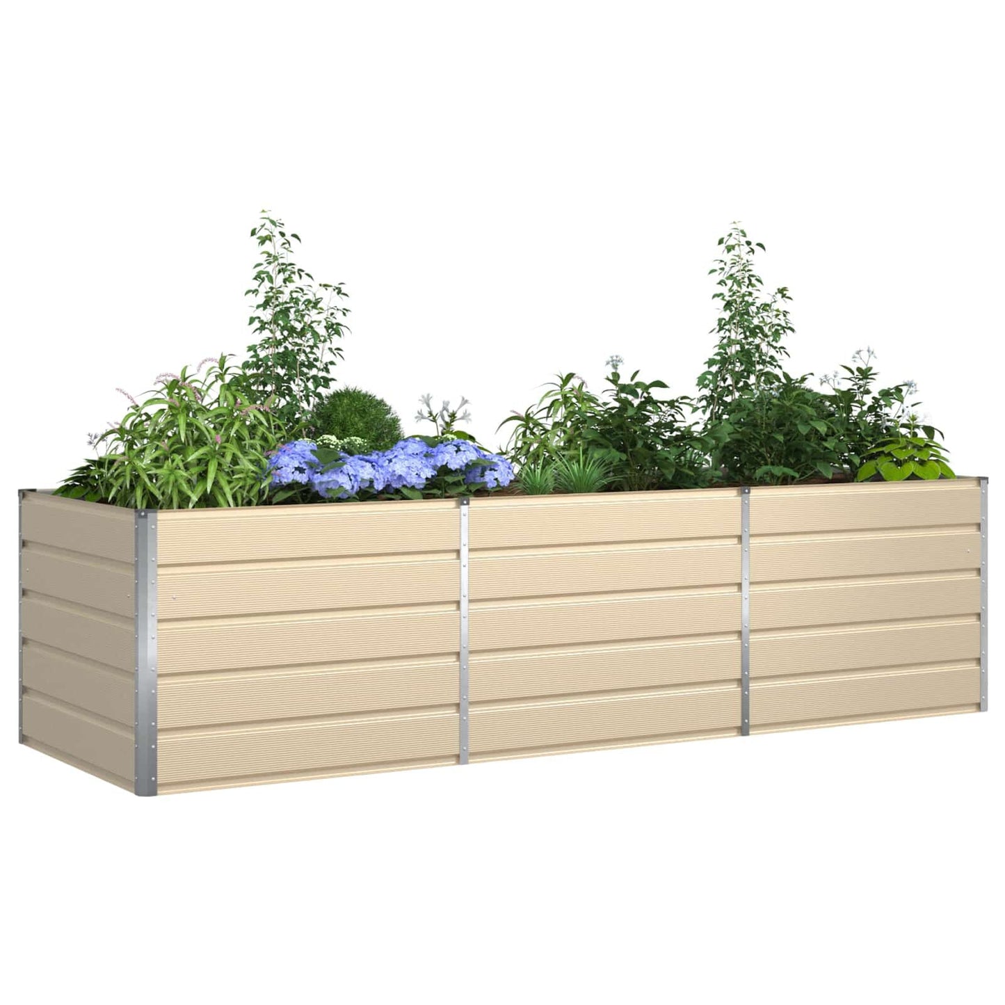 280440 - vidaXL Vazo Fildishi 290 x 100 x 75 cm Çelik i Galvanizuar