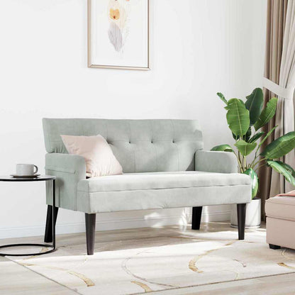 280445 - vidaXL Banc Chesterfield Gris clair 112 x 65,5 x 75 cm Velours