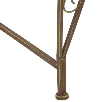 333424 - VIDAXL Stol Peme me 4 Vende 160 x 80 x 89 cm Çelik, Ngjyrë Kafe Antike