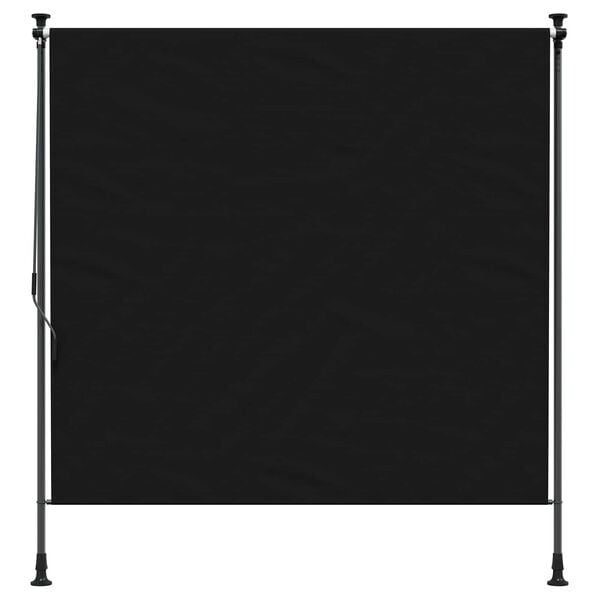 333456 - VIDAXL Perde me Rul për Jashtë, E zezë 200 x 270 cm
