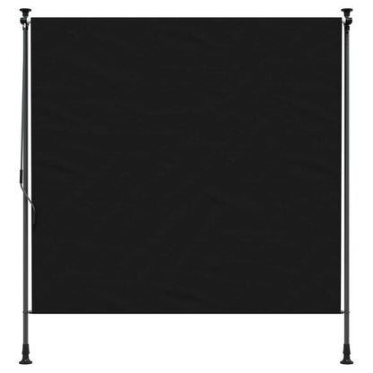 333456 - VIDAXL Perde me Rul për Jashtë, E zezë 200 x 270 cm