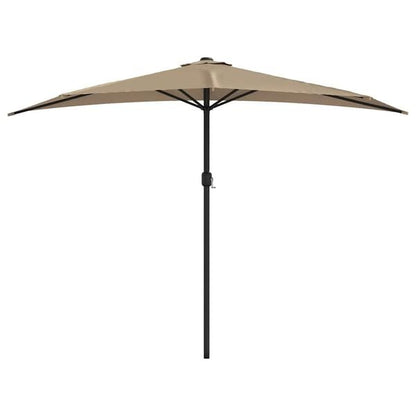 333195 - VIDAXL Çadër dielli për ballkon me shufër alumini, ngjyrë taupe 300x155 cm, gjysmë