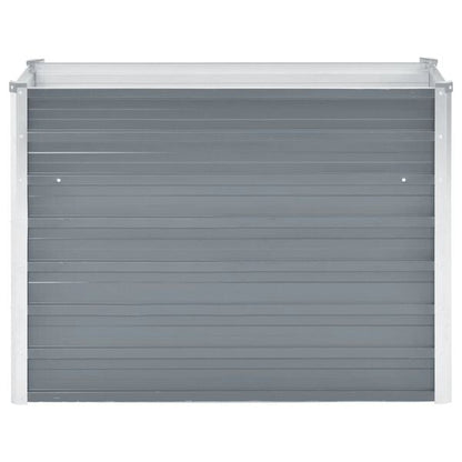 291489 - VIDA XL Shtretër i ngritur për kopsht, çelik i galvanizuar 100x40x77 cm, gri