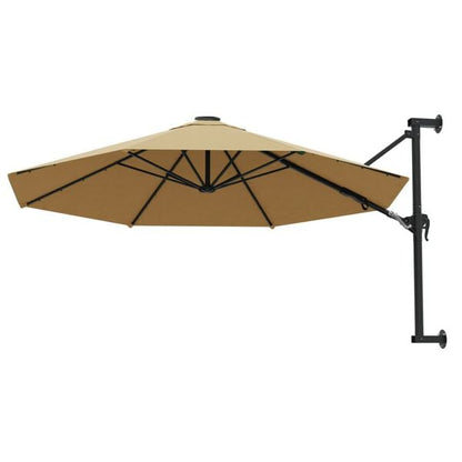 333382 - VIDAXL Çadër Dielli e Montuar në Mur me Shtyllë Metalike, 300 cm, ngjyrë Guape