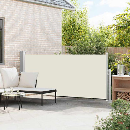 333118 - VIDA XL Tendë anësore e tërheqshme 140 x 300 cm, ngjyrë krem