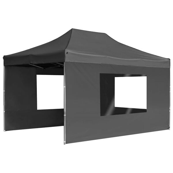 291496 - VIDA XL Tendë Profesionale për Festa e Palosshme me Mure Alumini 4,5x3 m Antracit