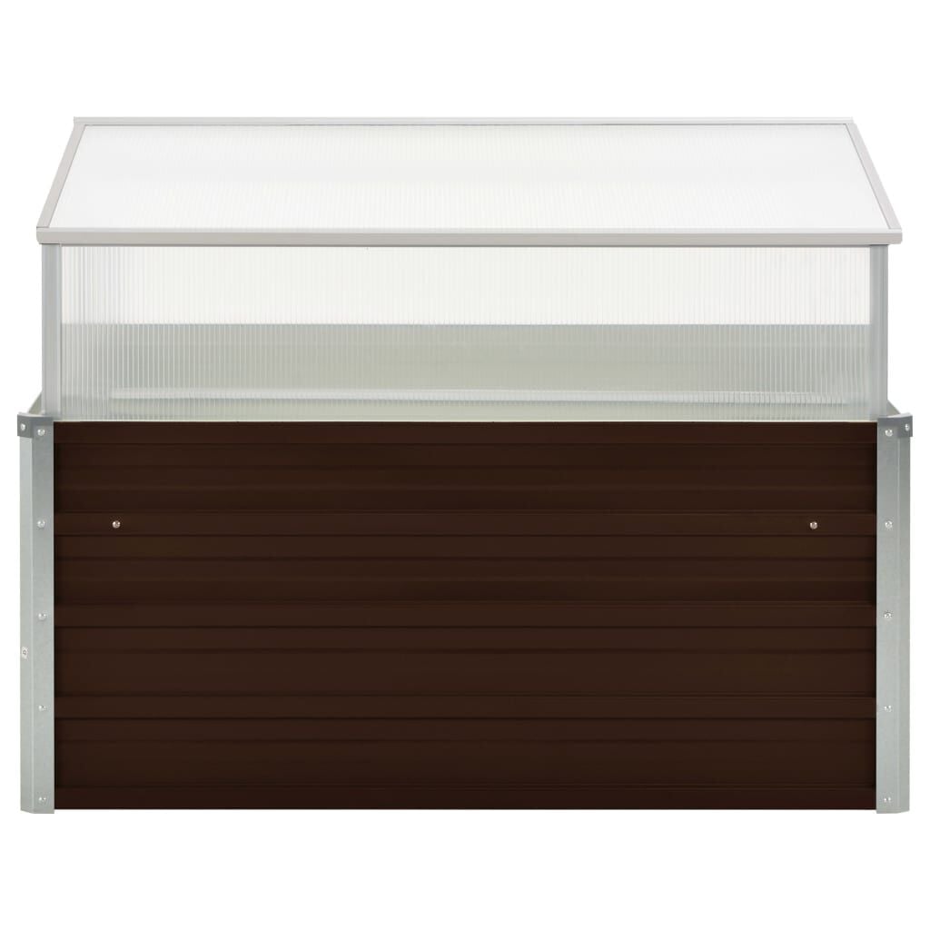 265417 - VIDAXL Serë Kafe 100x100x85 cm Çelik i Galvanizuar