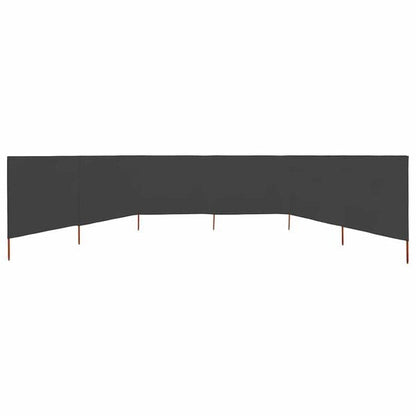 333204 - VIDAXL Xham i erës me 6 panele, ngjyrë pëlhure 800x160 cm, ngjyrë antraciti