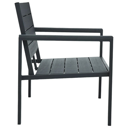 265434 - VIDAXL Stol Kopshti 120 cm HDPE me Pamje Gri Druri