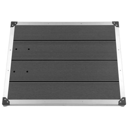 291505 - VIDAXL Tabaka dushi për jashtë prej WPC çelik inox 80x62 cm Gri