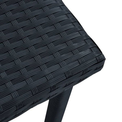 334421 - VIDA XL Tavolinë Çajri për Kopsht, E Zezë 40x40x40 cm, Material Ratani Poliesterol