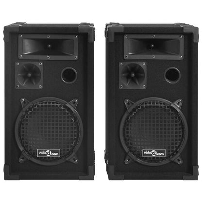 291518 - VIDAXL Altoparlantë Profesionalë Pasivë HiFi për Skenë, 2 copë 800 W, të Zinj