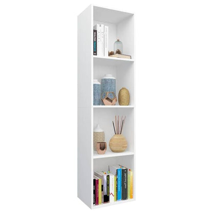 333502 - VidaXL Dollap Libri/Dollap TV i Bardhë 36x30x143 cm Dru i Inxhinieruar