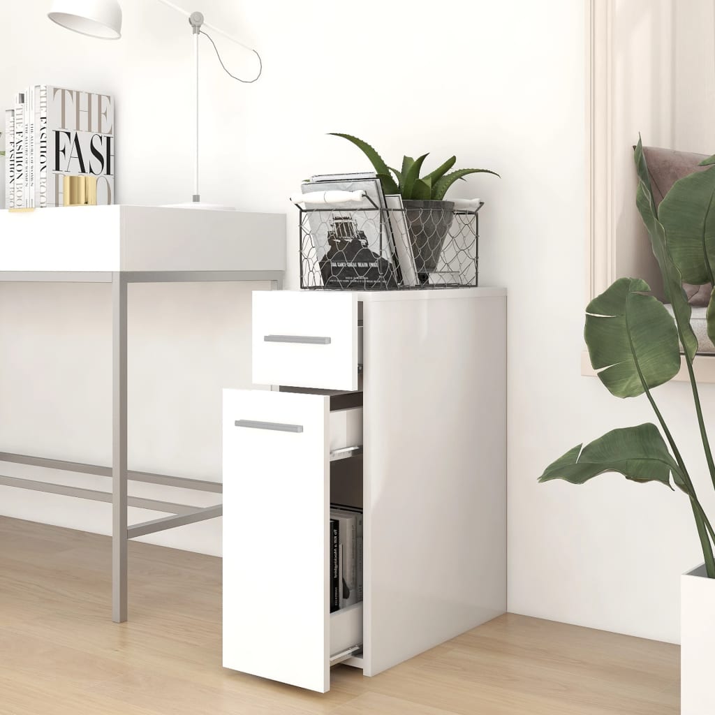 244396 - vidaXL Kabinet Apotekarie i Bardhë 20x45.5x60 cm – Dru i Përpunuar