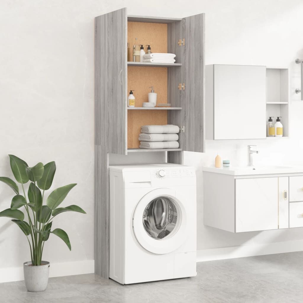 280523 - VIDAXL Dollap Lavatrice Gri Sonoma 64x25,5x190 cm