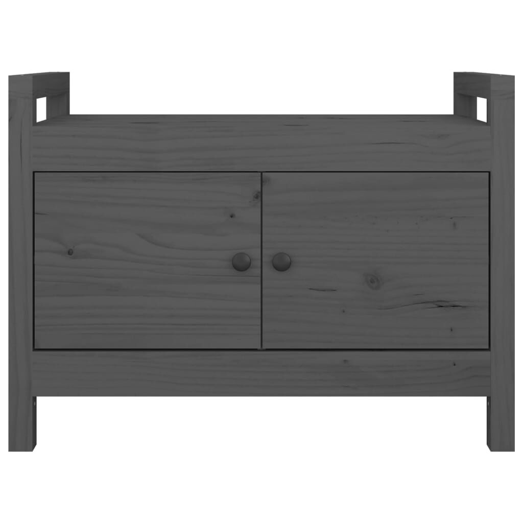 280532 - VIDAXL Stol Korridori Gri 80x40x60 cm Dru Pishe i Fortë